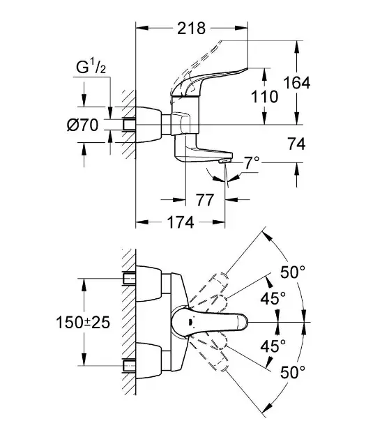 Grohe - Euroeco Special - Mosdó csaptelep - 32768000 – 2. kép