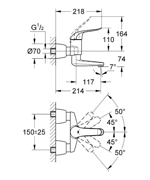 Grohe - Euroeco Special - Mosdó csaptelep - 32771000 – 2. kép