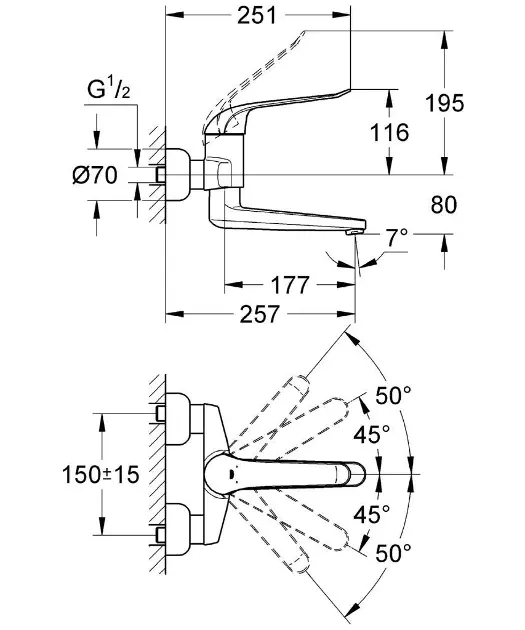 Grohe - Euroeco Special - Mosdó csaptelep - 32773000 – 2. kép