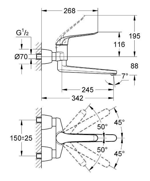 Grohe - Euroeco Special - Mosdó csaptelep - 32775000 – 2. kép