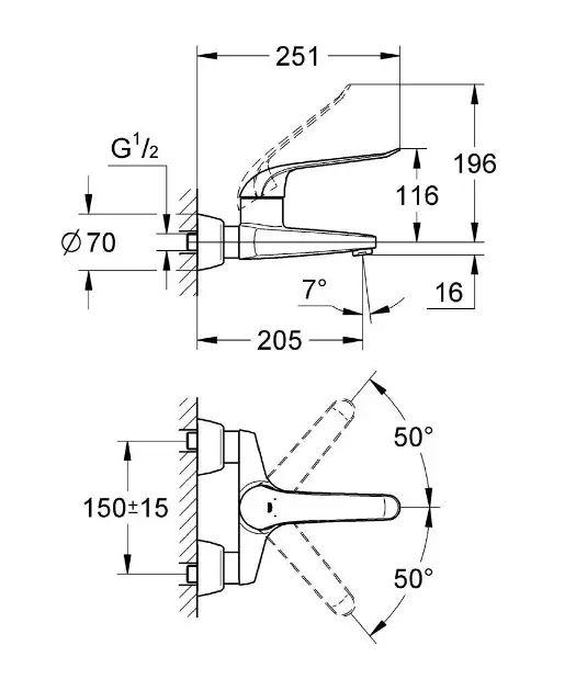 Grohe - Euroeco Special - Mosdó csaptelep - 32778000 – 2. kép