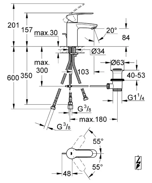 Grohe - Eurostyle Cosmopolitan - Mosdó csaptelep - 33561002 – 2. kép