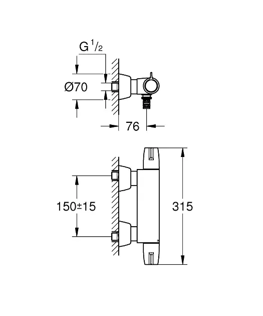 Grohe - Grohtherm Special - Mosdó csaptelep - 34666000 – 2. kép