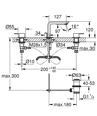 Grohe - Lineare - Mosdó csaptelep - 20304001 – 2. kép