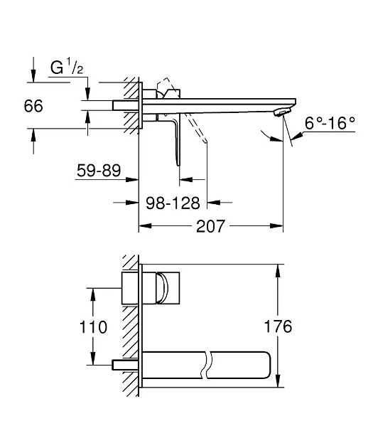 Grohe - Lineare - Mosdó csaptelep - 23444AL1 – 2. kép