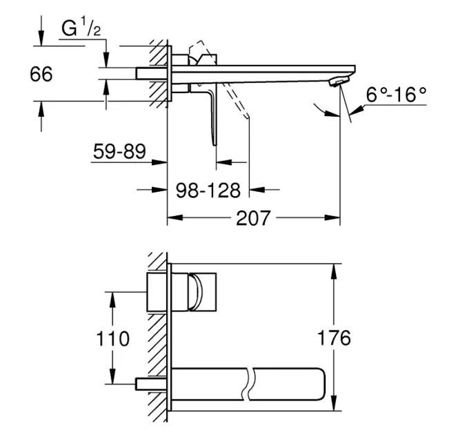 Grohe - Lineare - Mosdó csaptelep - 23444DC1 – 2. kép