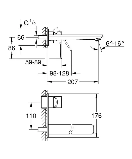 Grohe - Lineare - Mosdó csaptelep - 23444GL1 – 2. kép