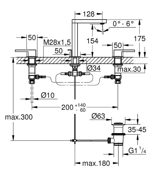 Grohe - Plus - Mosdó csaptelep - 20301003 – 2. kép