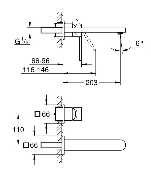 Grohe - Plus - Mosdó csaptelep - 29306003 – 2. kép