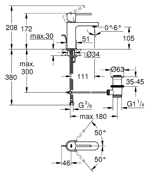 Grohe - Plus - Mosdó csaptelep - 32612AL3 – 2. kép