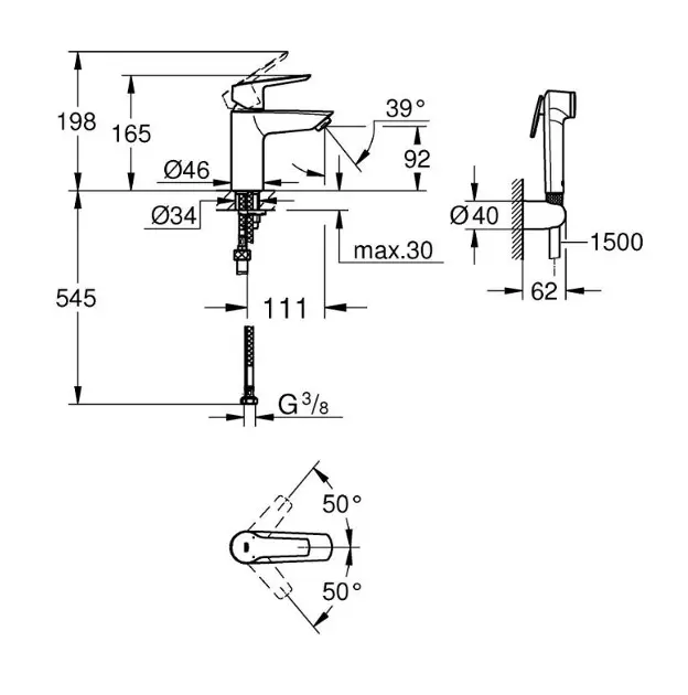 Grohe - QuickFix Start - Mosdó csaptelep - 23123003 – 2. kép