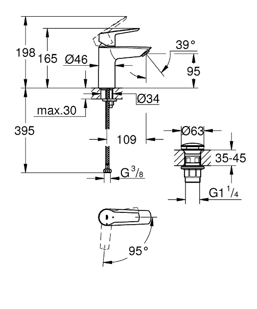 Grohe - QuickFix Start - Mosdó csaptelep - 235512432 – 2. kép
