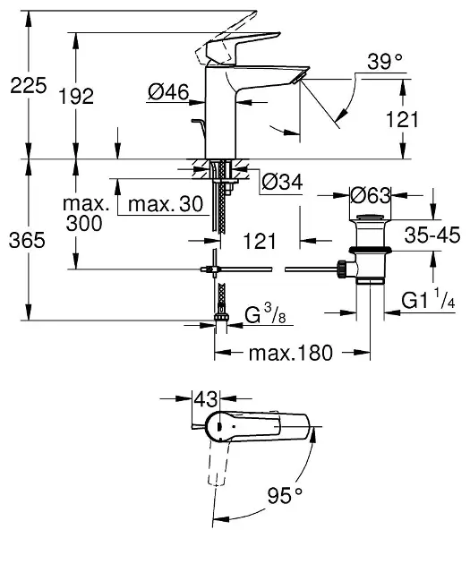 Grohe - QuickFix Start - Mosdó csaptelep - 23552002 – 2. kép