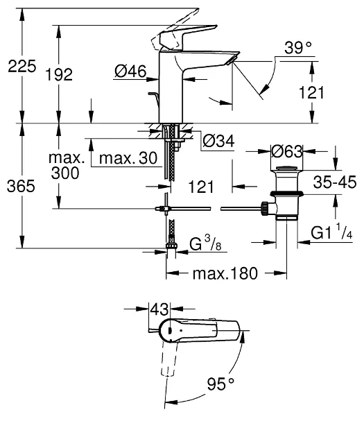 Grohe - QuickFix Start - Mosdó csaptelep - 235522432 – 2. kép