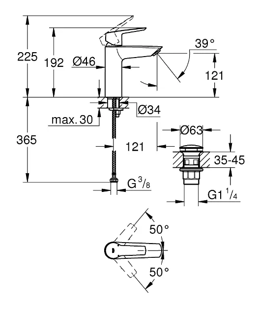 Grohe - QuickFix Start - Mosdó csaptelep - 235752432 – 2. kép