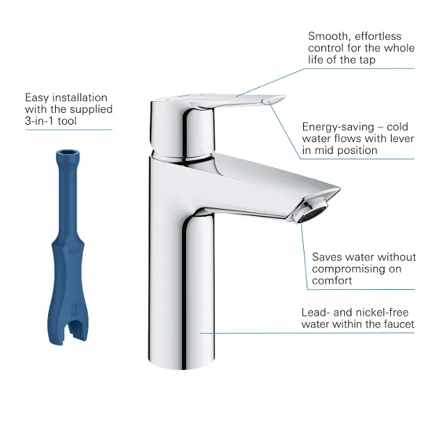 Grohe - QuickFix Start - Mosdó csaptelep - 23746002 – 9. kép