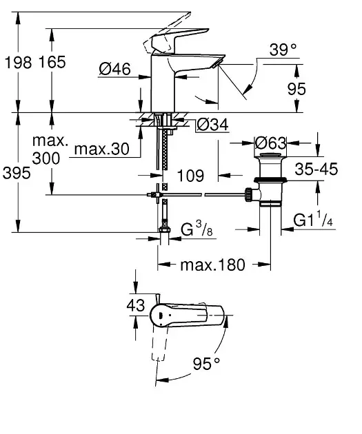 Grohe - QuickFix Start - Mosdó csaptelep - 31137002 – 2. kép