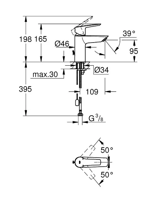 Grohe - QuickFix Start - Mosdó csaptelep - 32277002 – 2. kép