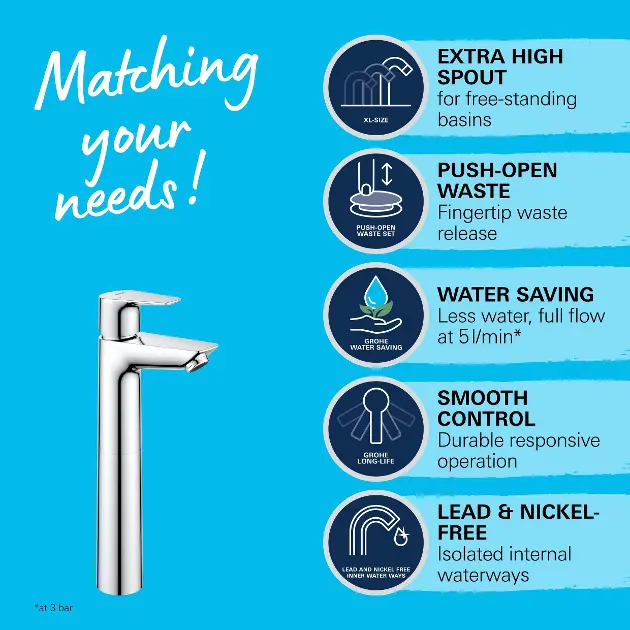 Grohe - Start Edge - Mosdó csaptelep - 23777001 – 13. kép