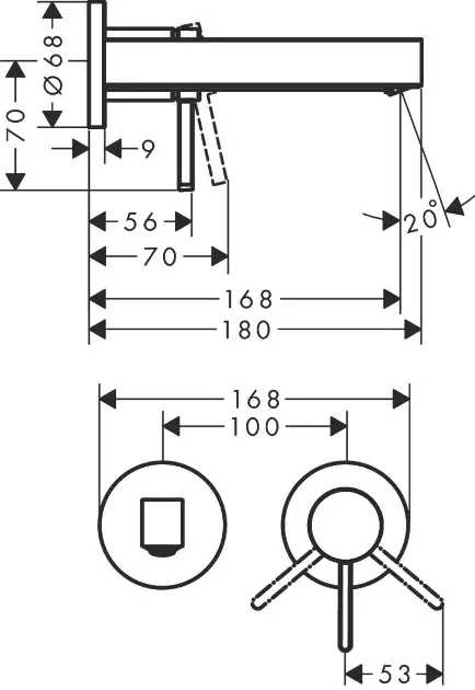 Hansgrohe - Finoris - Mosdó csaptelep - 76051670 – 2. kép
