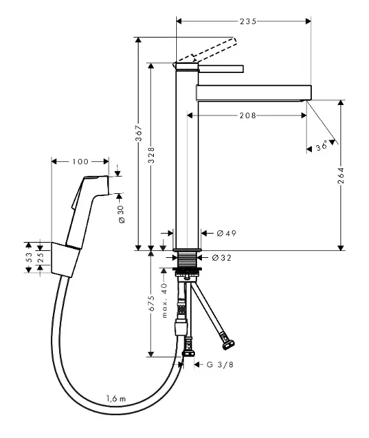 Hansgrohe - Finoris - Mosdó csaptelep - 76220140 – 2. kép