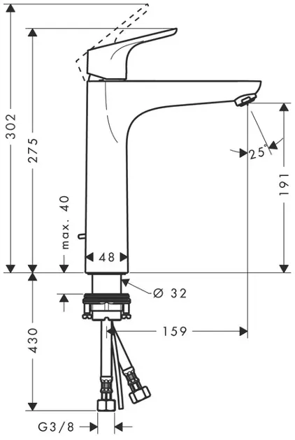 Hansgrohe - Focus E2 - Mosdó csaptelep - 31608000 – 2. kép