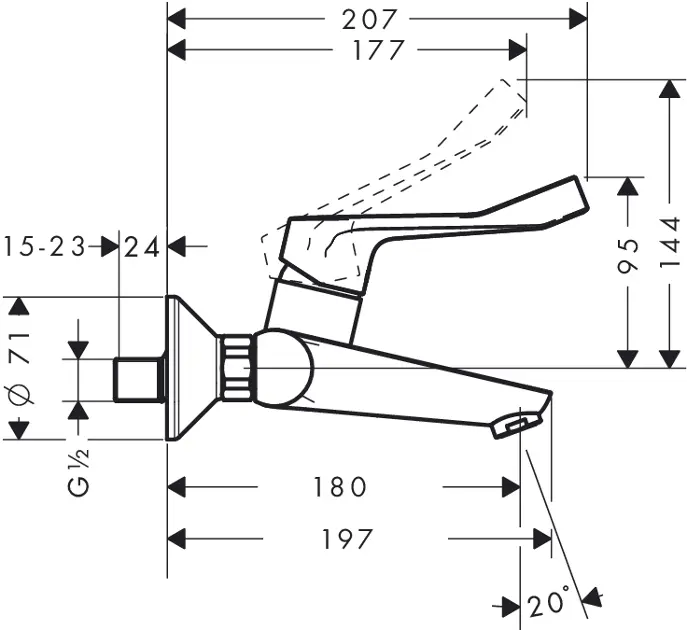 Hansgrohe - Focus E2 - Mosdó csaptelep - 31913000 – 2. kép