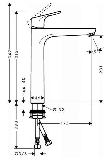 Hansgrohe - Focus - Mosdó csaptelep - 31532000 – 2. kép