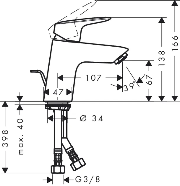 Hansgrohe - Logis - Mosdó csaptelep - 71070000 – 2. kép