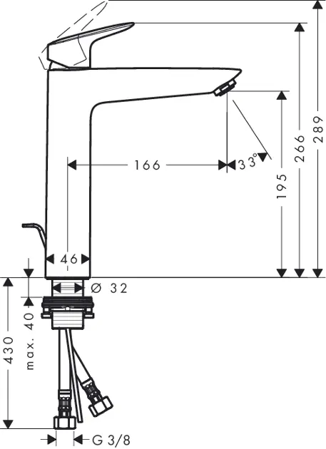 Hansgrohe - Logis - Mosdó csaptelep - 71090000 – 2. kép