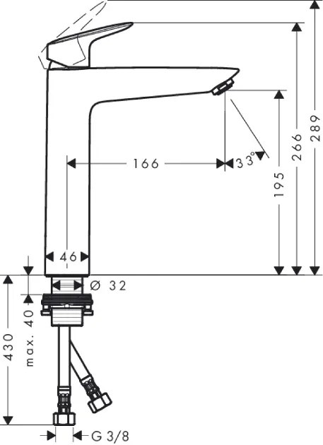 Hansgrohe - Logis - Mosdó csaptelep - 71091000 – 2. kép