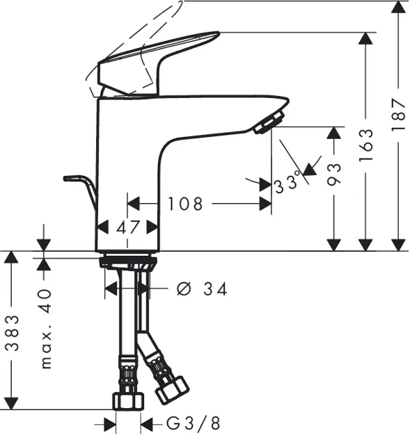 Hansgrohe - Logis - Mosdó csaptelep - 71100000 – 2. kép