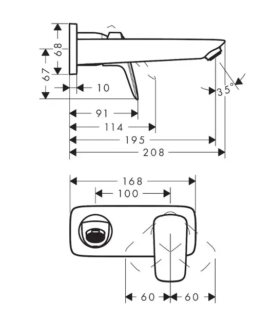 Hansgrohe - Logis - Mosdó csaptelep - 71220670 – 2. kép