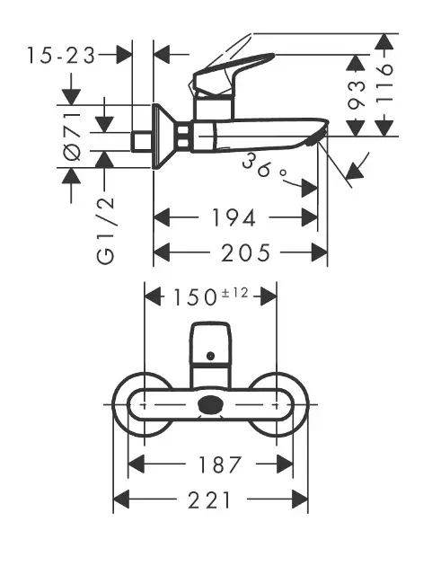 Hansgrohe - Logis - Mosdó csaptelep - 71225000 – 2. kép