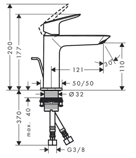 Hansgrohe - Logis - Mosdó csaptelep - 71251000 – 2. kép