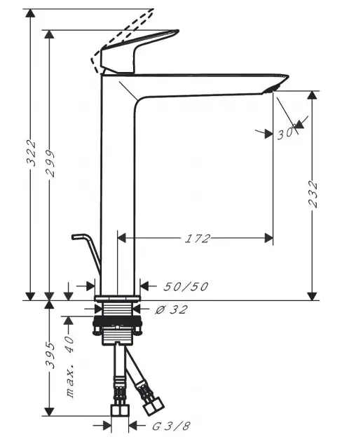 Hansgrohe - Logis - Mosdó csaptelep - 71257000 – 2. kép