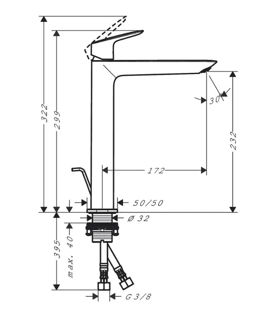 Hansgrohe - Logis - Mosdó csaptelep - 71257670 – 2. kép