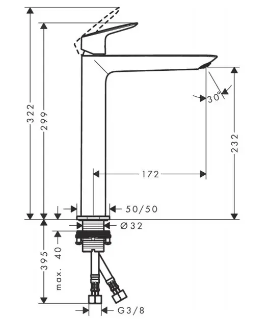Hansgrohe - Logis - Mosdó csaptelep - 71258000 – 2. kép
