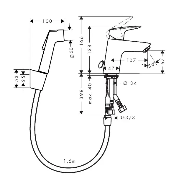 Hansgrohe - Logis - Mosdó csaptelep - 71290000 – 2. kép