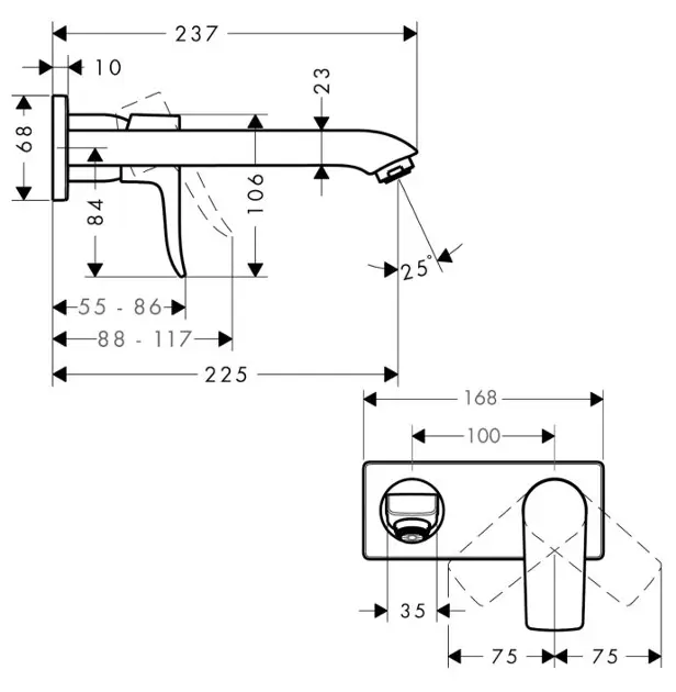 Hansgrohe - Metris New - Mosdó csaptelep - 31086000 – 2. kép