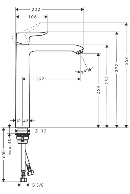 Hansgrohe - Metris New - Mosdó csaptelep - 31184000 – 2. kép