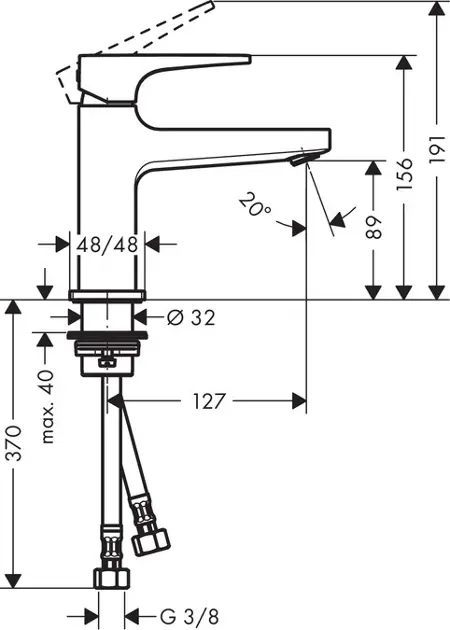 Hansgrohe - Metropol - Mosdó csaptelep - 32500000 – 2. kép