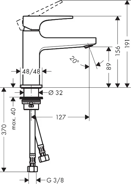 Hansgrohe - Metropol - Mosdó csaptelep - 32500140 – 2. kép