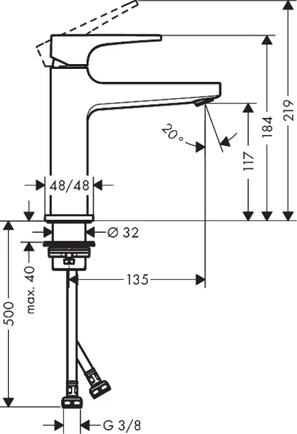 Hansgrohe - Metropol - Mosdó csaptelep - 32507340 – 2. kép