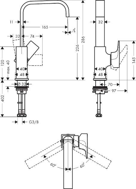 Hansgrohe - Metropol - Mosdó csaptelep - 32511340 – 2. kép