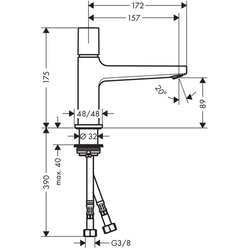 Hansgrohe - Metropol - Mosdó csaptelep - 32570000 – 2. kép