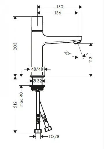 Hansgrohe - Metropol - Mosdó csaptelep - 32571000 – 2. kép