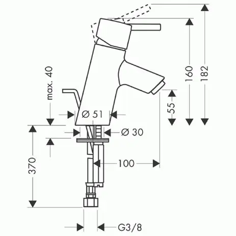 Hansgrohe - Talis S - Mosdó csaptelep - 32020000 – 2. kép