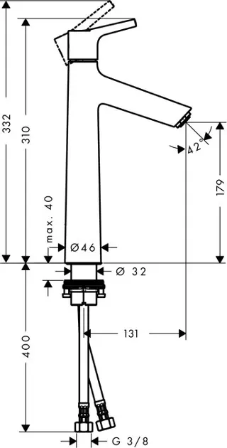 Hansgrohe - Talis S - Mosdó csaptelep - 72032000 – 2. kép