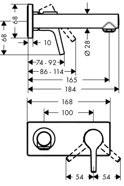 Hansgrohe - Talis S - Mosdó csaptelep - 72110000 – 2. kép